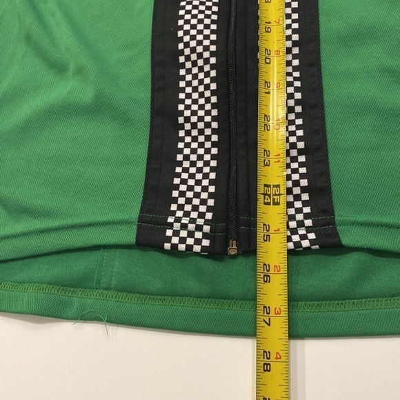 SUGOI Brand jersey jacket Green Raceway Black white checkers Mens Medium - Picture 11 of 13